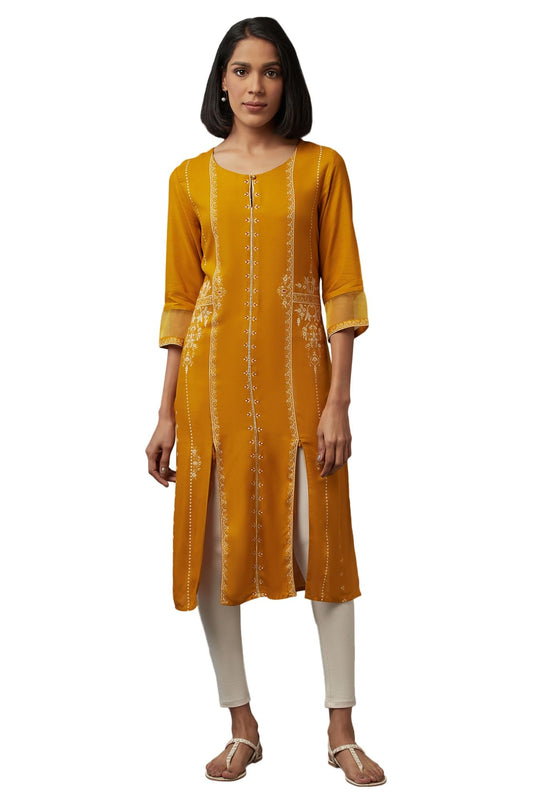 W for Woman Women's Viscose Regular Fit Regular Kurta