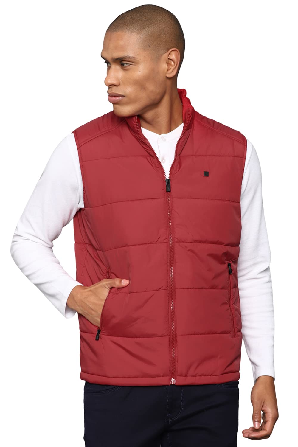 Allen Solly Men Solid Casual Sleeveless Jacket