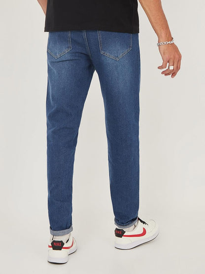 Kotty MenS Regular Mid Rise Blue Jeans