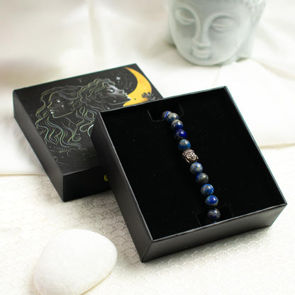 Astrotalk Lapis Lazuli Bracelet | Enhances Wisdom, Intuition & Mental Clarity | Certified Healing Crystal Astrology Bracelet for Men & Women | Lapis Lazuli stone