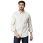 Thomas Scott Mens Solid Slim Fit 100% Cotton Casual Shirt with Spread Collar and Long Sleeve Beige