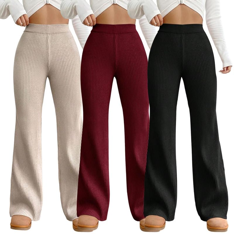 Tee Projekt Women Cotton Bleend Trouser l Loose Fit Trousers l Stylish Regular Fit Women Trouser (Pack of 3)