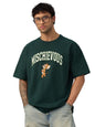 The Souled Store Tom & Jerry: Mischievous Men and Boys Short Sleeves Round Neck Green Embroidered Casual Lightweight Cotton Over