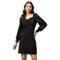 Rare Women'S Spandex Sheath Above The Knee Casual Dress (Ep7036_Black_M)