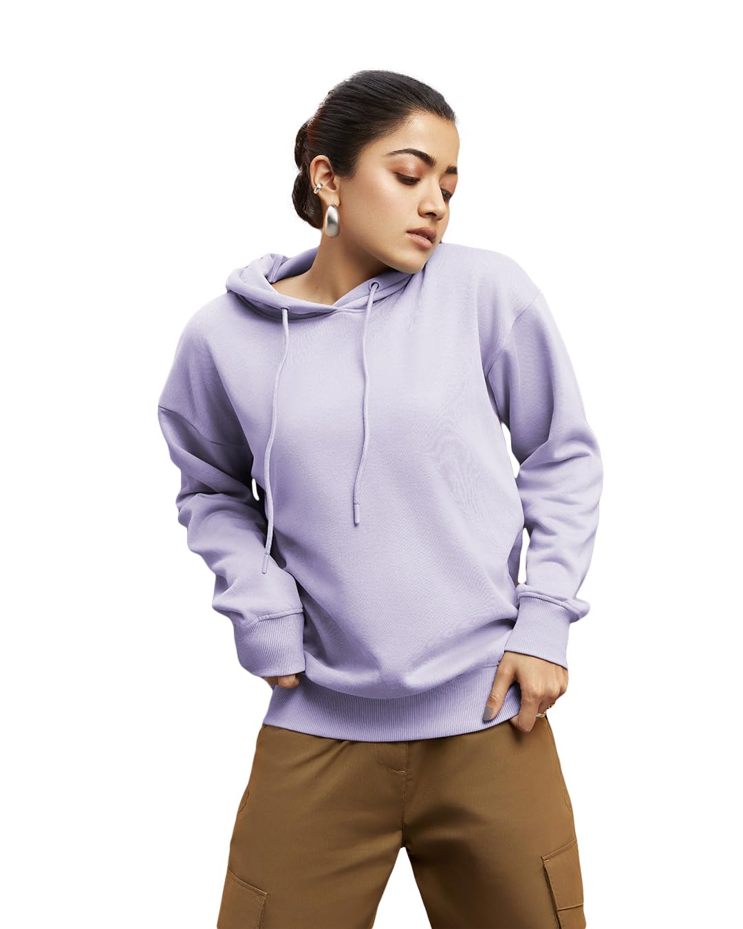 Bewakoof Heavy Duty 1.0 Womens Solid Oversized Fit Full Sleeve Fleece Hoodies