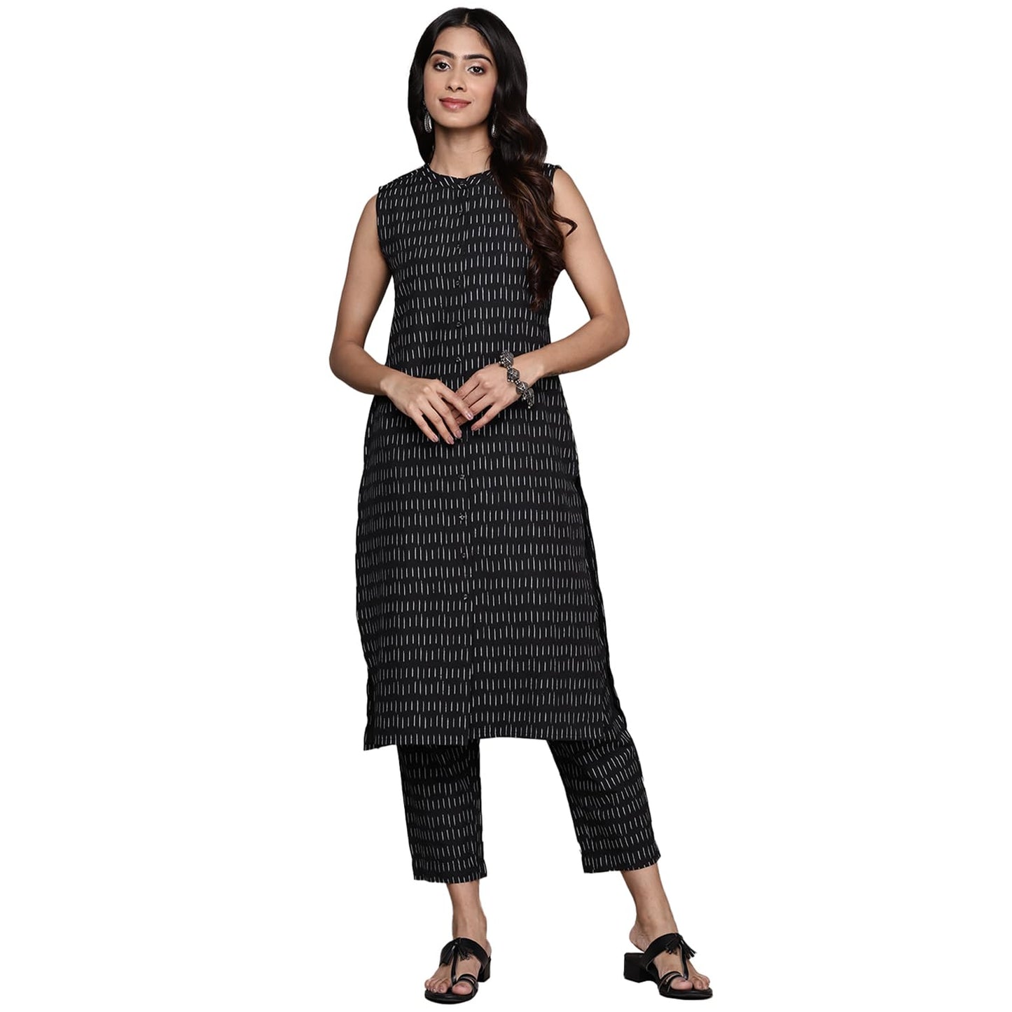 anubhutee Women's Cotton Blend Printed Maroon Straight Kurta Suit Set with Pants