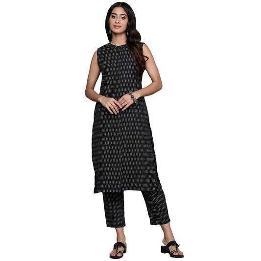 anubhutee Women's Cotton Blend Printed Maroon Straight Kurta Suit Set with Pants
