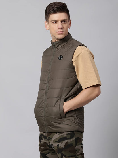 Dennis Lingo Polyester Regular Fit Long Sleeves MenS Solid Puffer Jacket With 2 Pockets - Lightweight Casual Winterwear For Men