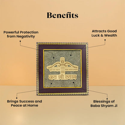 Astrotalk Haare ka Sahara on Raw Pyrite Frame | Vastu Item for Wealth & Protection | Wall Decor Items Living Room | Raw Pyrite Frame for Wall | Gift for Man & Woman | 19x19x1 cm | 1 Piece
