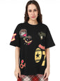 Bewakoof Official Harry Potter Merchandise Harry Potter Womens Graphic Print Oversized Fit Half Sleeve Round Neck Pure Cotton T