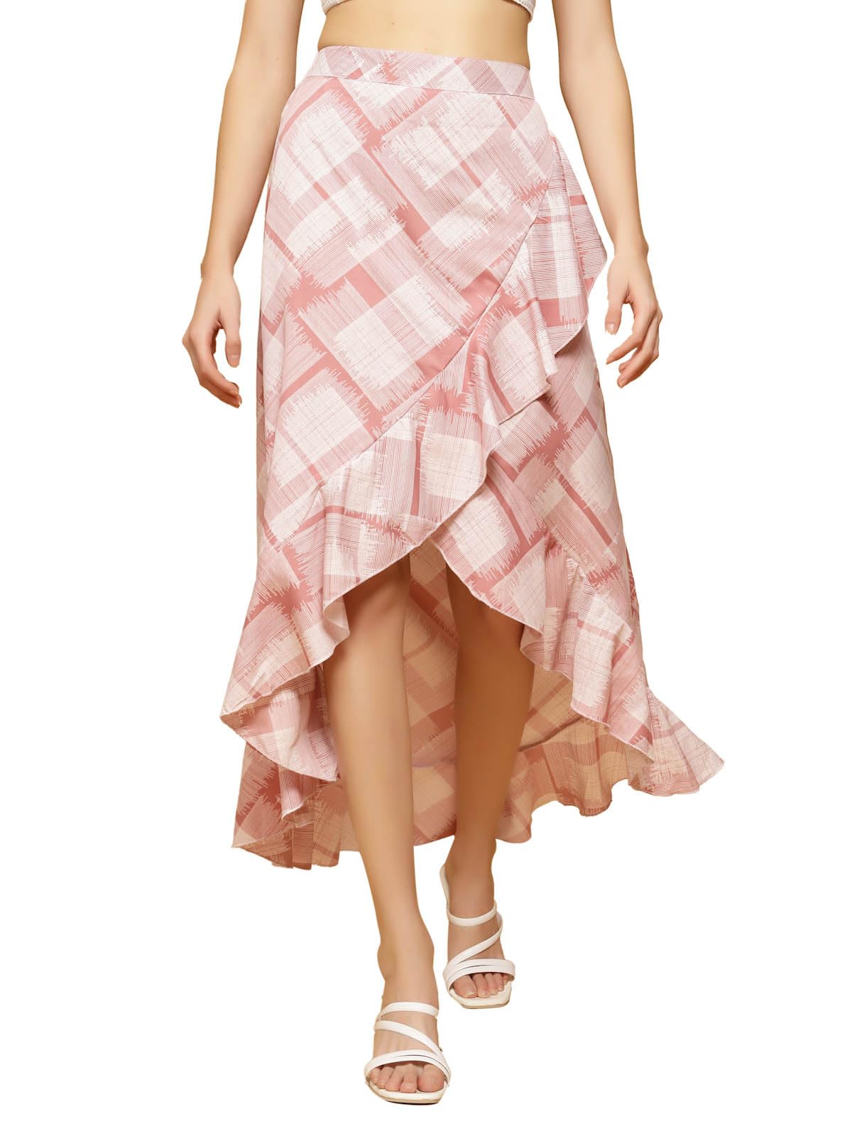 OOMPH! Long Skirts for Women Pink - msk067