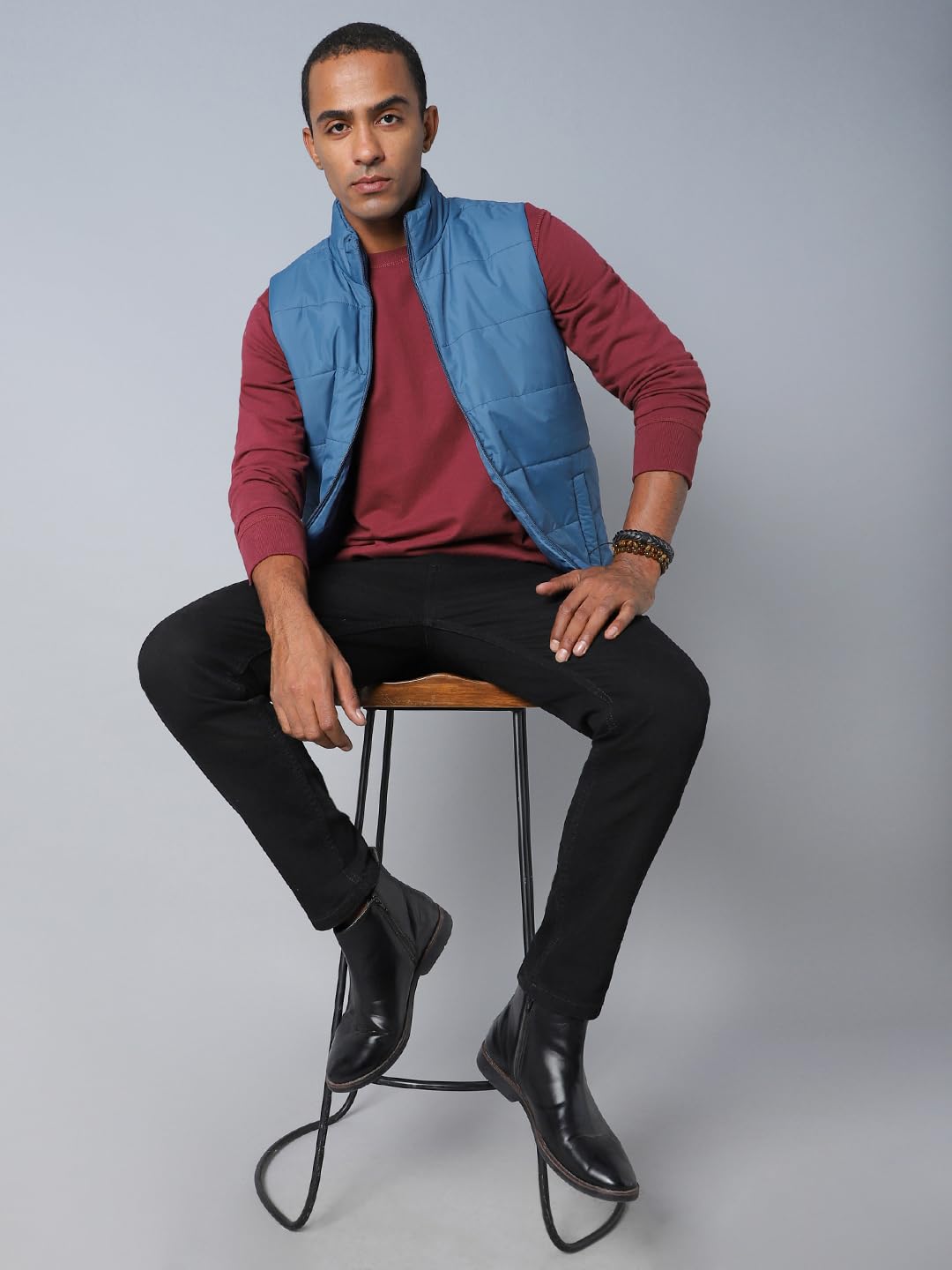 High Star MenS Jacket (Hsmjks3350A_Bl_Blue