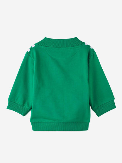 The Souled Store Forest Green Boys Long Sleeves Regular Fit Cotton Varsity Jacket