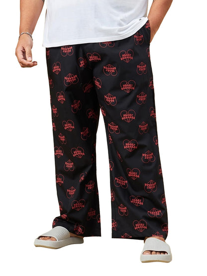 Bewakoof Mens All Over Printed Regular Fit Cotton Plus Size Pyjama_604915_Black_3XL