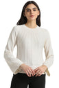 Allen Solly Women Regular Fit Solid Casual Full Sleeve Round Neck Top