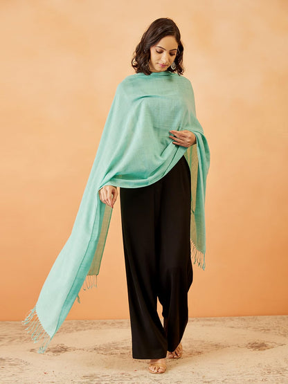 Pashmoda Women Rahmat Fine Wool Melange Stole (Size 28x80 Inches)