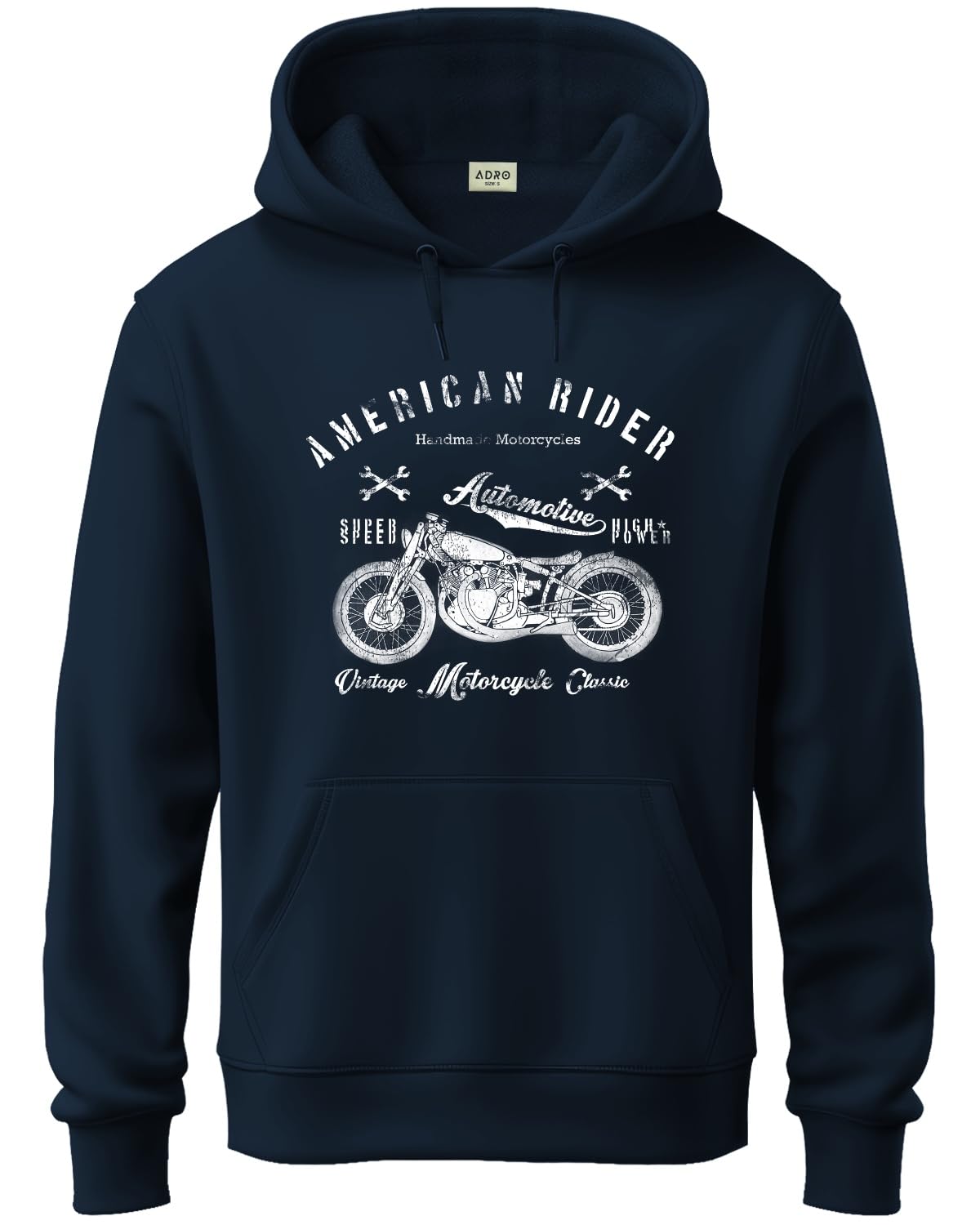 ADRO Men's Cotton Blend Neck Hooded Sweatshirt (H24-AME-NB)