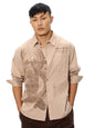 The Souled Store The Mythical Archer Men and Boys Long Sleeve Collared Neck Button Down Linen Relaxed Fit Check Shirts Beige