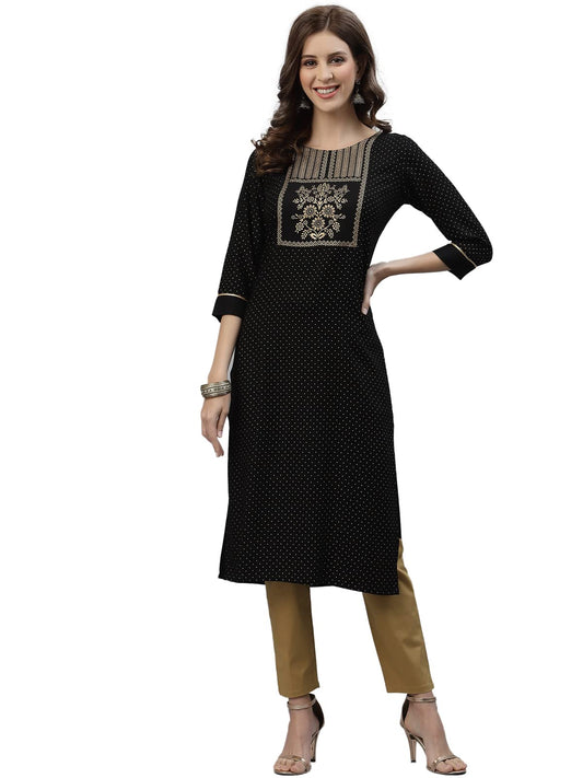 Sanisa Foil Printed Rayon Kurta