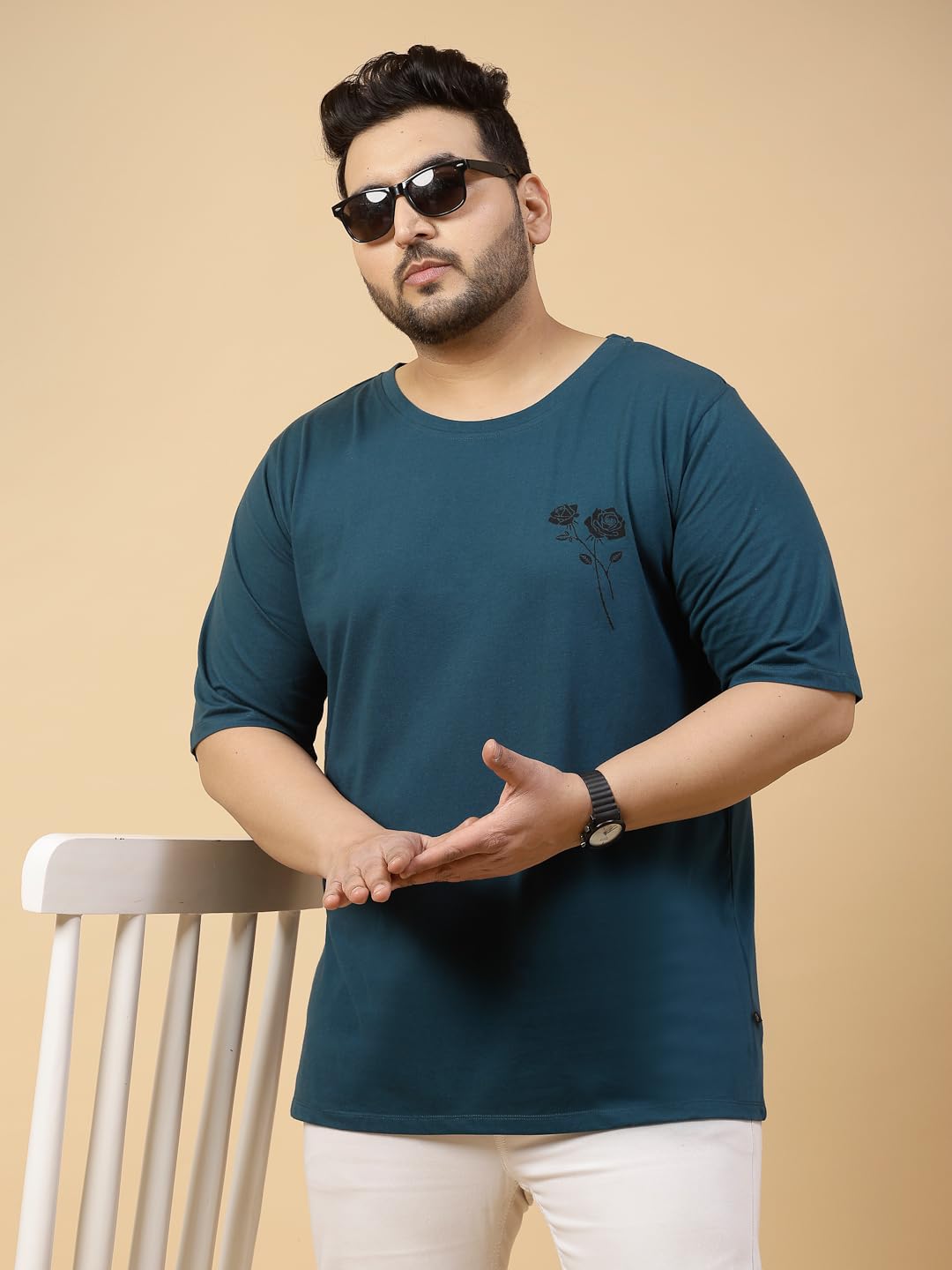 Rigo Printed Oversized T-Shirts for Men | Plus Size Oversized Tees for Men | Drop Shoulder T-Shirt for Men