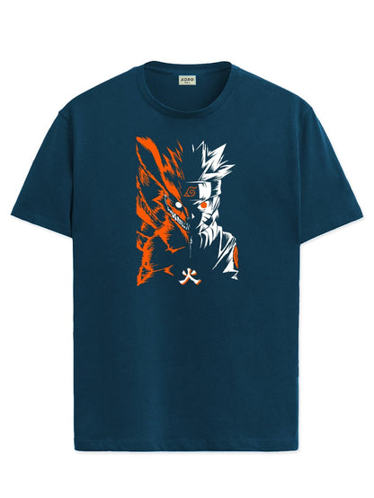 ADRO Mens Anime Naruto T Shirt - Premium Cotton Anime Tshirt - Perfect for Naruto Fans Print and Comfortable Fit Teal T-Shirt|RN