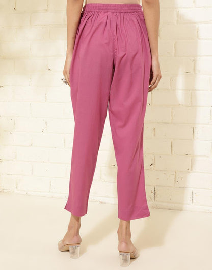 Fabindia WomenS Regular Casual Pants (2124217Wine_Magenta