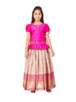 Aarika Girls Ethnic Wear Purple Colour Beads Hand Embroidery Silk Lehenga Choli Set (4-10 Years)