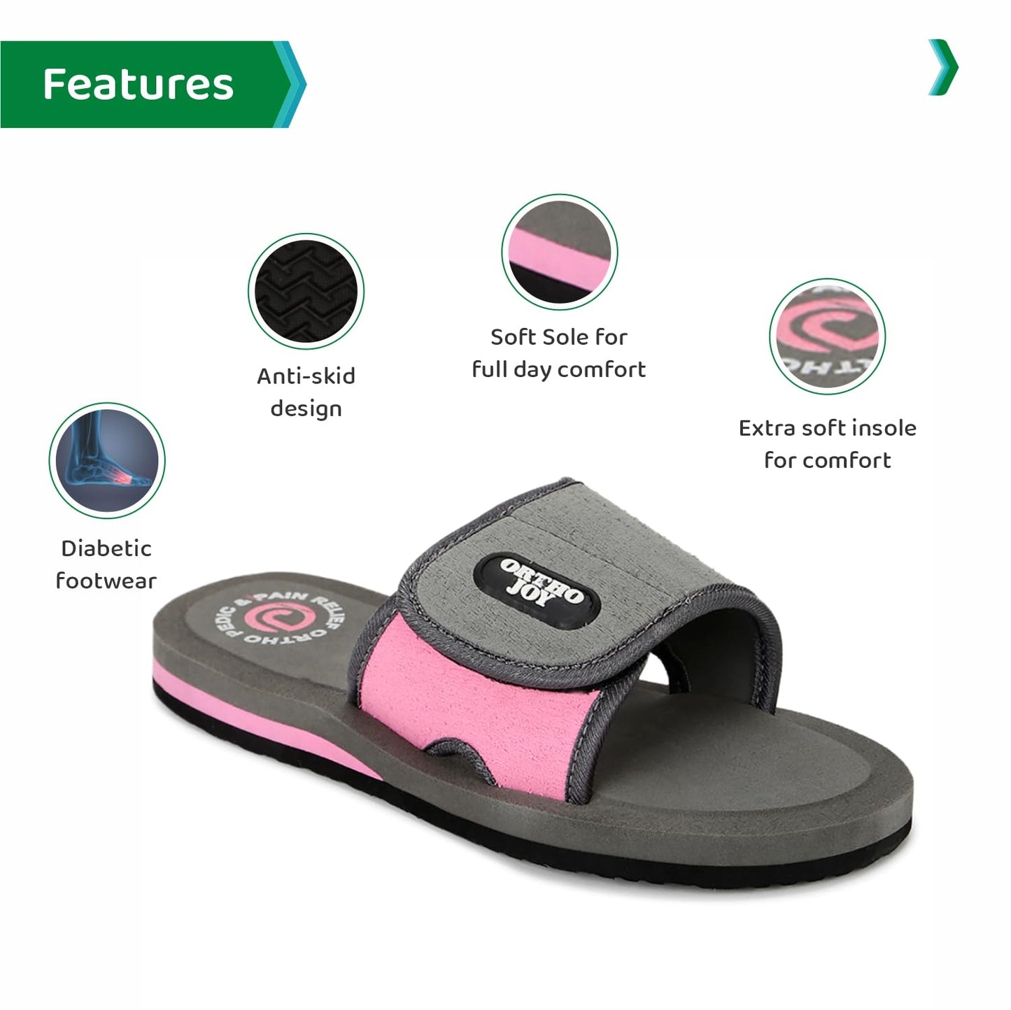 Ortho Joy Fancy Doctor Slipper For Women || Comfortable Ortho Slipper For Women