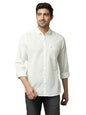 Thomas Scott 100% Cotton Slim Fit Solid Cutaway Collar Full Sleeve Casual Shirts for Mnes White