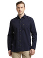 Turtle Men Khadi Slim Fit Blue Striped Full Sleeve Casual Shirt