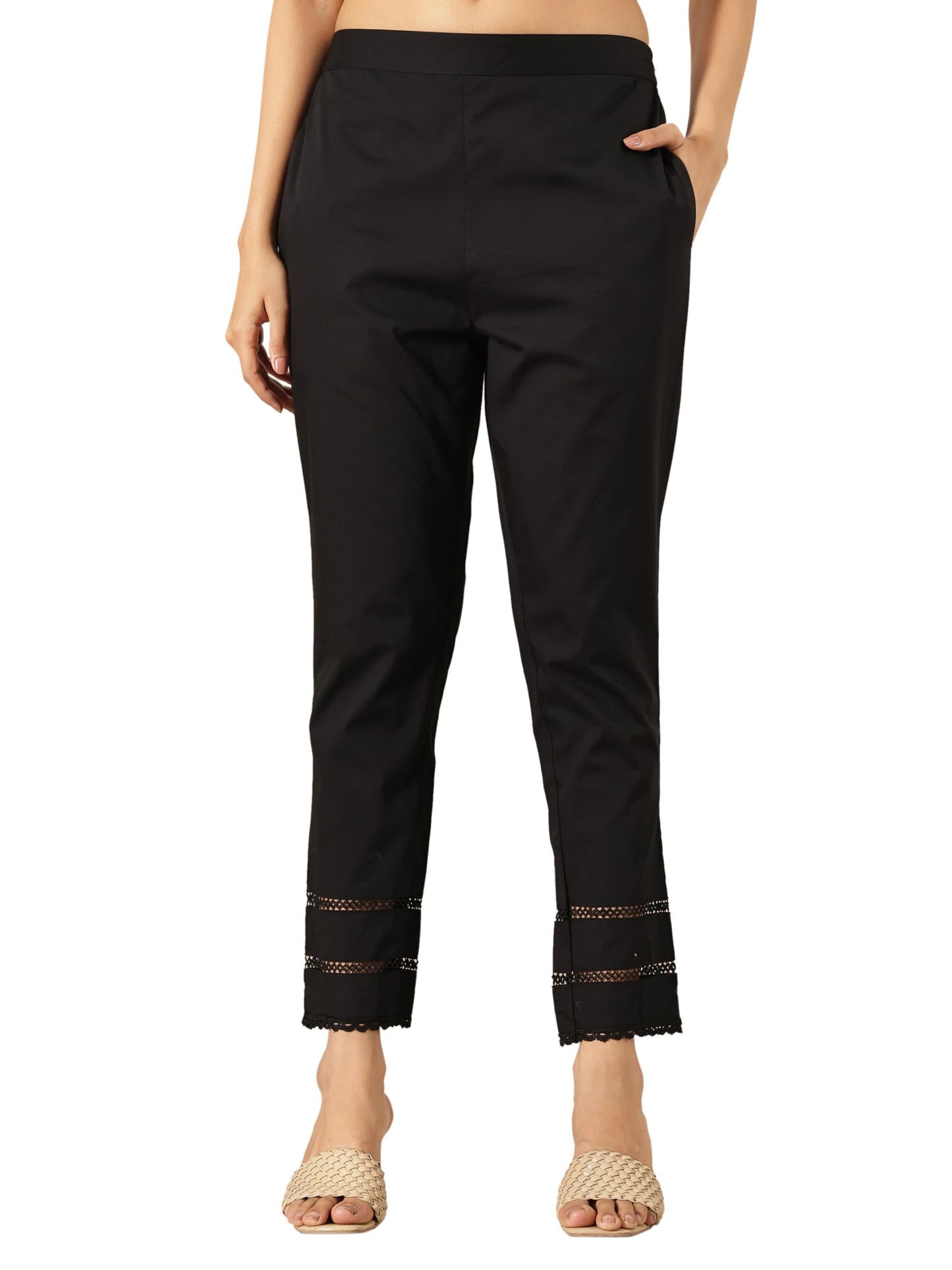 Libas WomenS Regular Trousers (Pl1666_Black