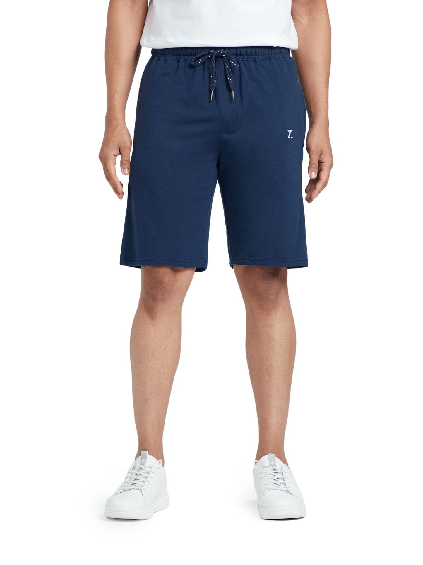 XYXX Mens Cotton Rich Shorts - Relaxed Fit Ace Loungewear with Antimicrobial Finish, Superior Stretch, Zippered Pockets