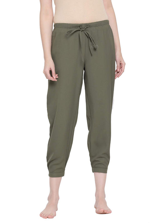 Clovia WomenS Blended Chic Basic Pyjama (Lb0187P17_Green_Xxl)
