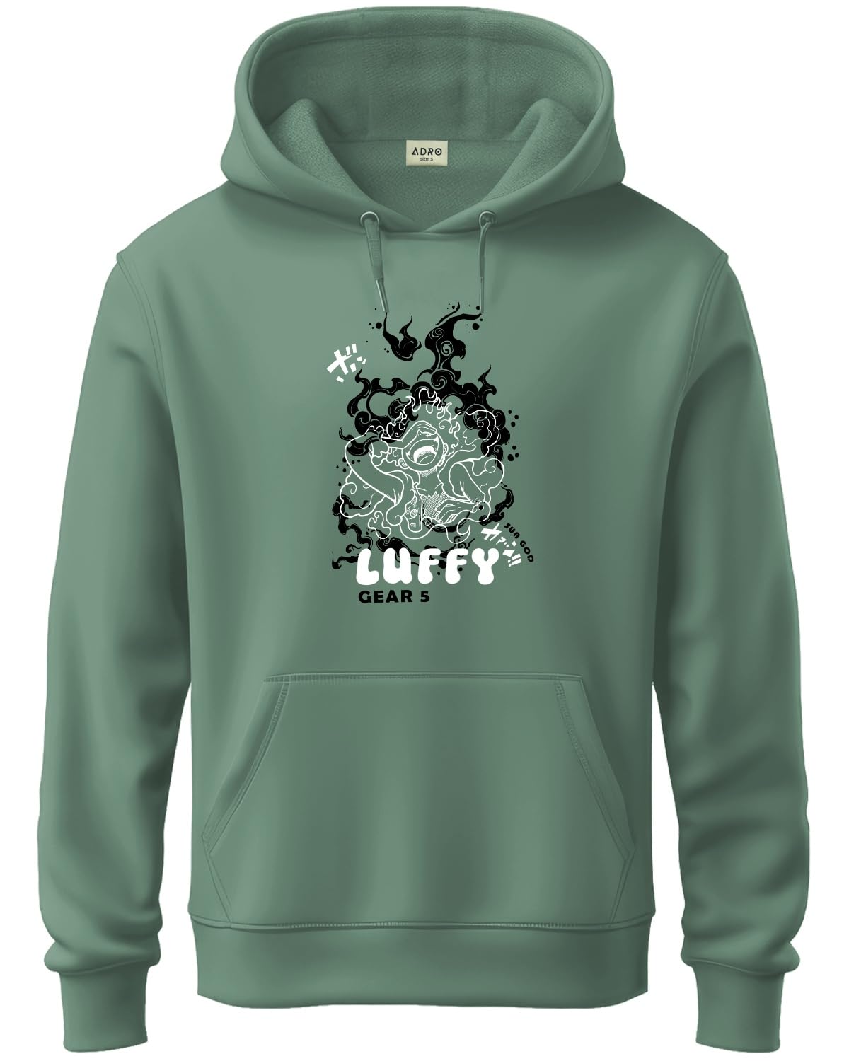 ADRO Hoodies for Men | Printed Hoodie for Men | Cotton Hoodie | Luffy Hoodie Gear 5 | Sweatshirt for Men | Anime Hoodie | H24-LU