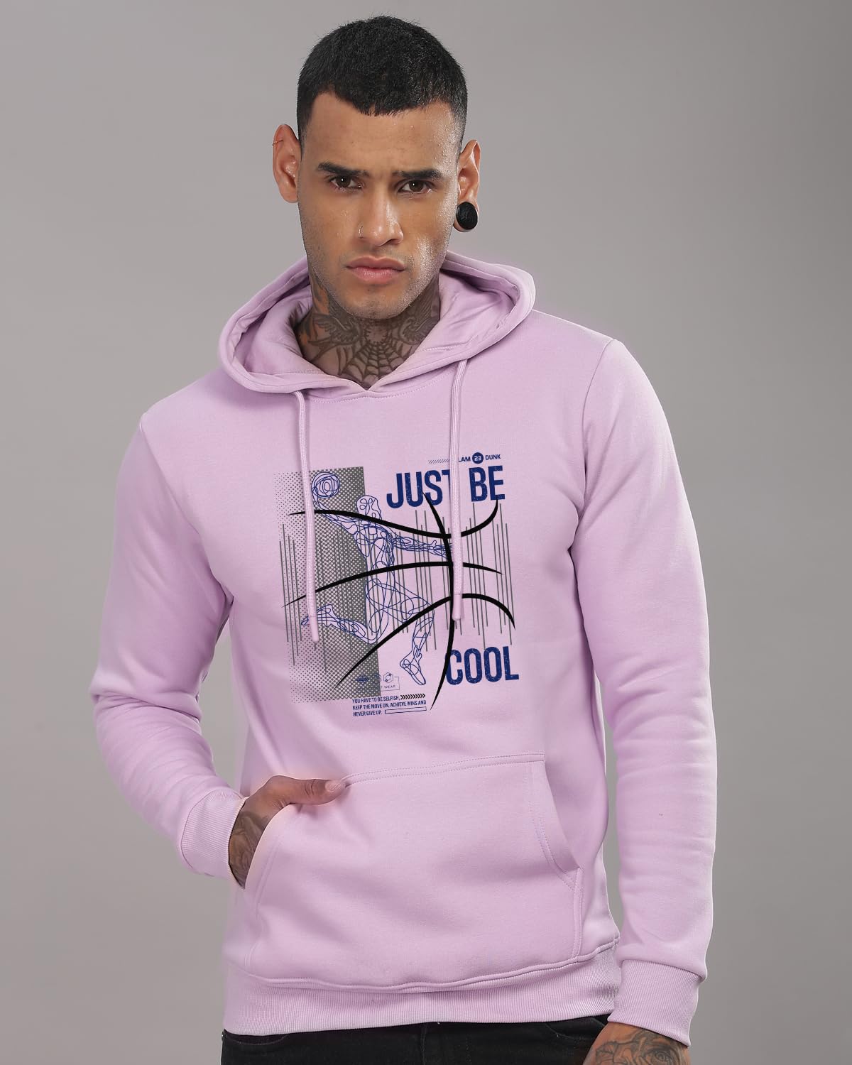 ADRO Basketball Design Hoodie for Men, 320 GSM Soft Cotton Hoodies, Long Lasting Printed Hoodie | Mens Hoodies | Sweatshirt for