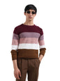 The Indian Garage Co Mens Slim Fit Colourblocked Long Sleeves Crew Neck Flat Knit T-Shirt