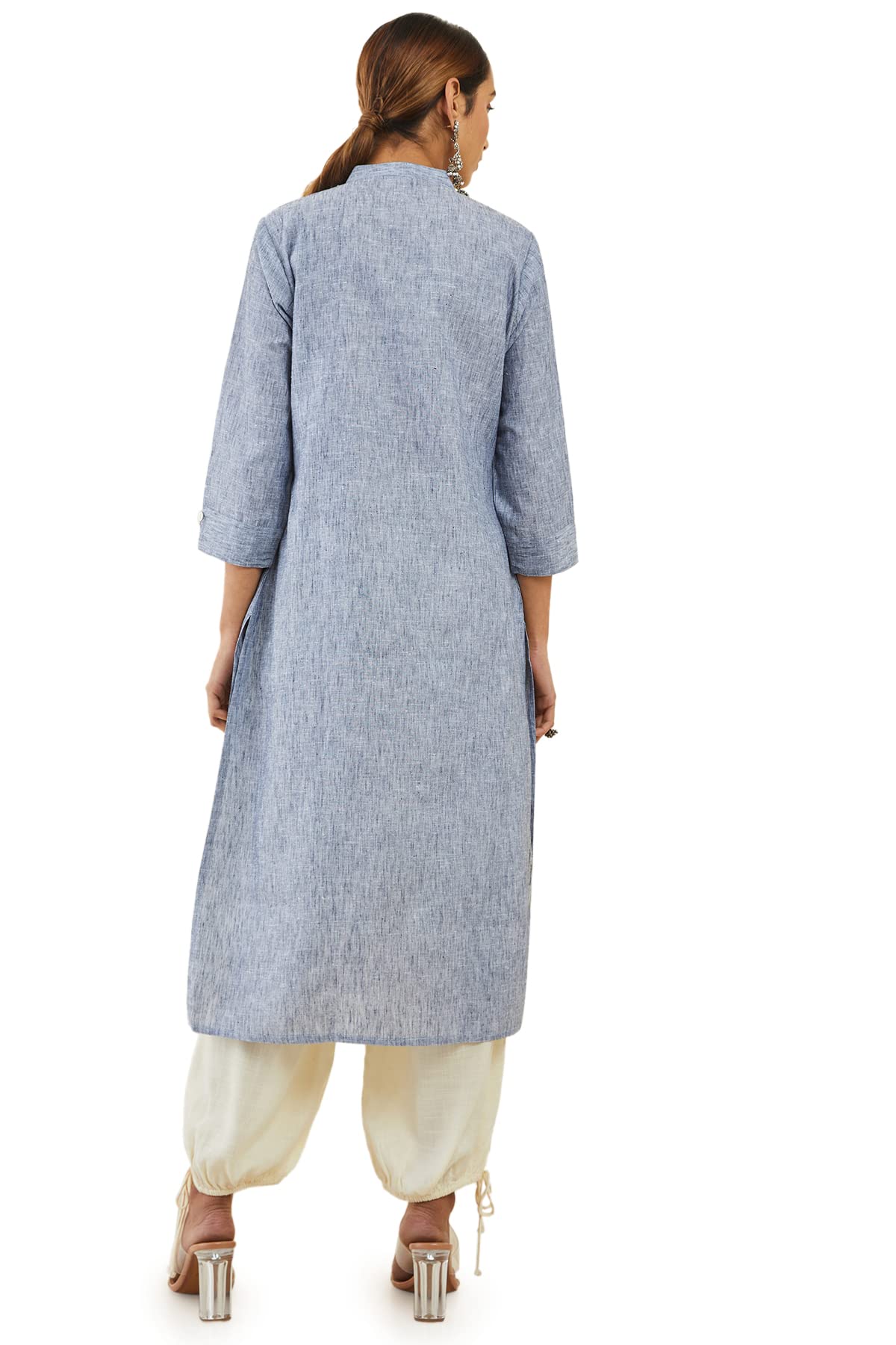 Soch Women's Linen Straight Kurta
