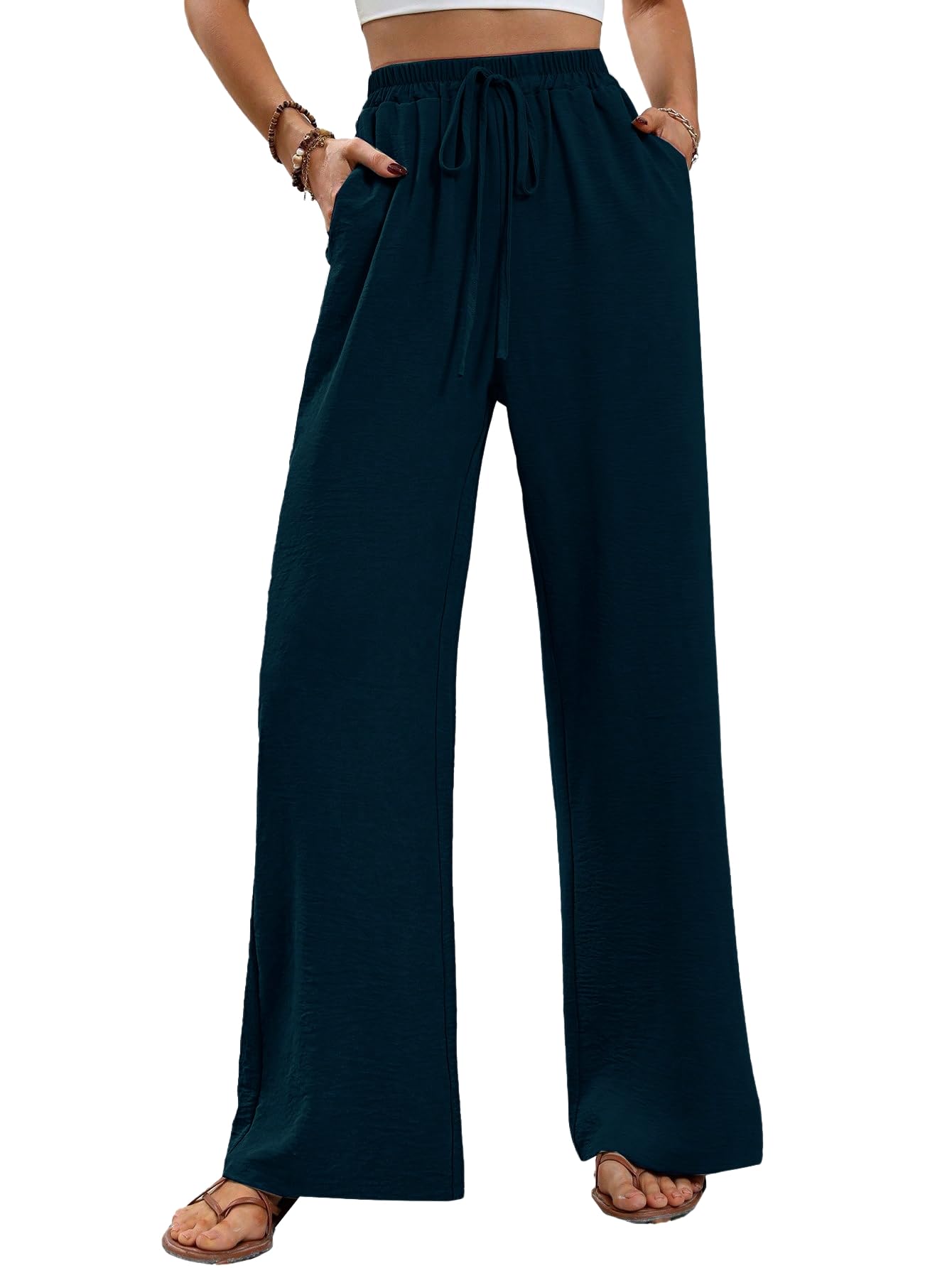 Toplot Trouser For Women || Casual Pants For Women || Loose Fit High-Waist Korean Pants || (Regular Fit | Polyester) (Women-Trou