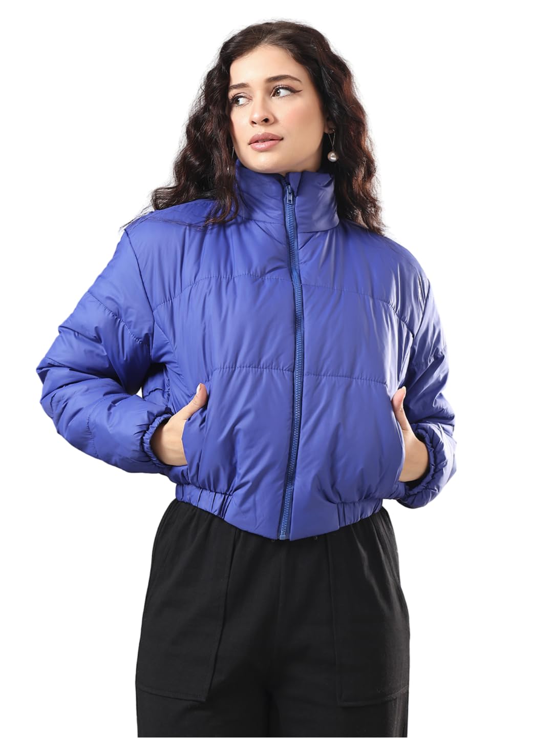 KOTTY Women Full Sleeve Solid Puffer Jacket