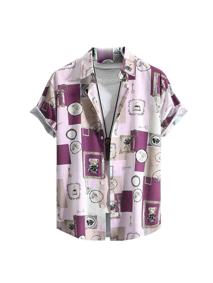Leriya Fashion Shirts For Men || Rayon Block Print & Preppy Short Sleeves Shirt || Revere Coller MenS Shirts || Beach || Outing