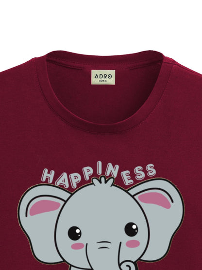 ADRO T Shirts for Boys & Girls | Elephant Printed T-Shirt | Ages 3-14 | 100% Cotton Round Neck Tshirt for Boys |KRN-L2-FINDS-MR-