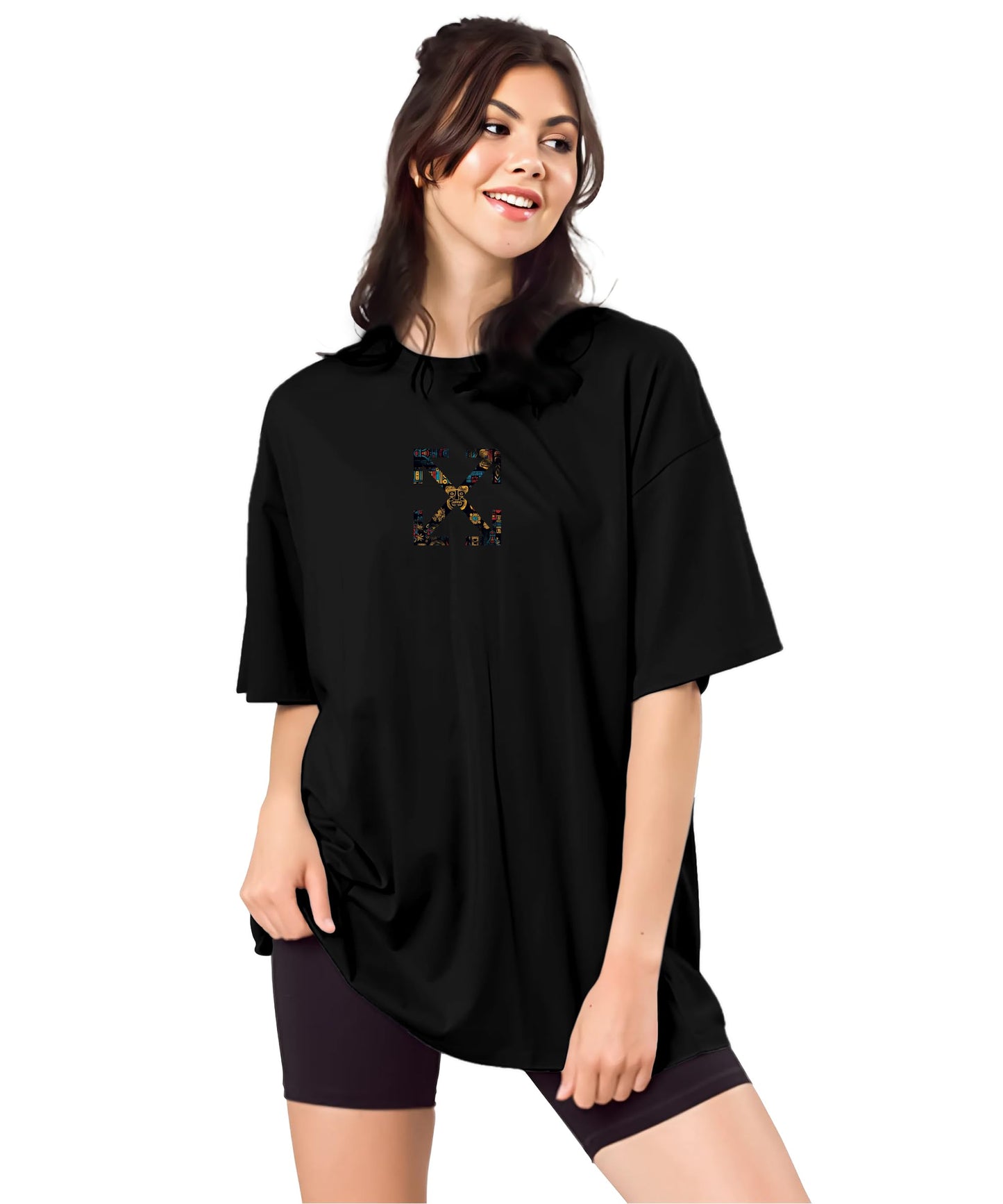 SHODOX Bio-Washed Anti Bacterial 100% Pure Cotton Womens Oversized Latest Aesthetic Premium Printed T-Shirt | Cozy Soft, Less Wr