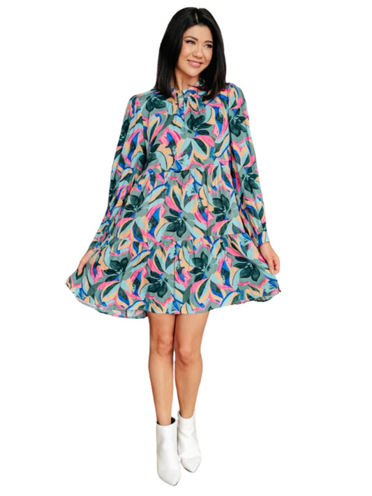 Dhruvi Trendz WomenS Rayon Fit And Flare Above The Knee Dress (Dt-Wd1165_Multicolor