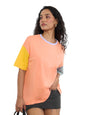 The Souled Store|Solids: Yellow, Pink & Grey Colourblock Women and Girls T-Shirts|Half|Loose fit Solid| 100% Cotton Multicolored