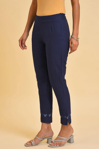 W Pure Cotton Strechable Slim Pants for Women | Pure Cotton Slim Pants for Women | Trousers for Women | W for Woman