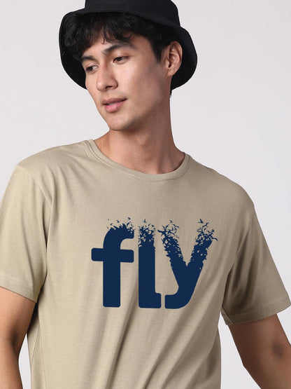 ADRO Fly Mens Printed T-Shirts (RN23-M-FLY-BE_Beige)