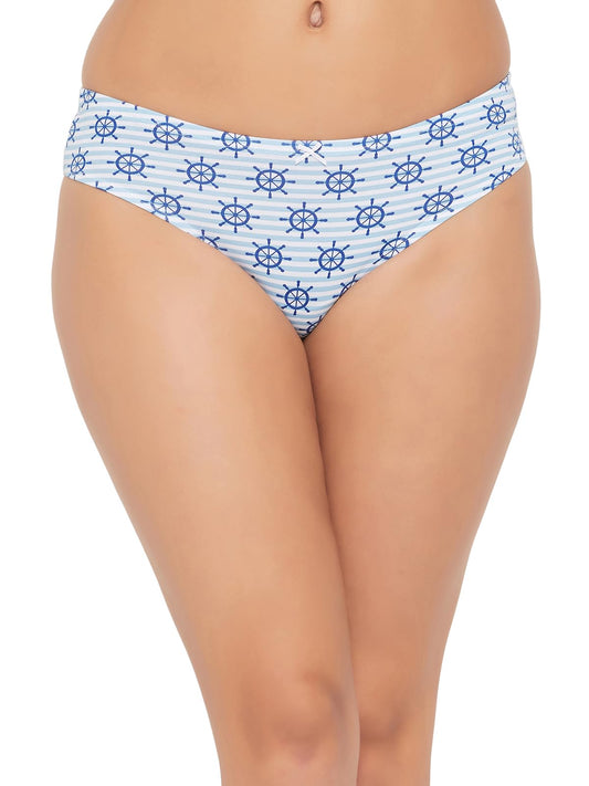 Clovia Womens 100% Cotton Low Waist Inner Elastic Thong Panty (PN3516A03_Navy_XXL)
