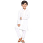 Vastramay Boys Cotton Kurta Pyjama Set With Lucknowi Chikankari Embroidery, Full Sleeves & Mandarin Collar  Perfect For Festive