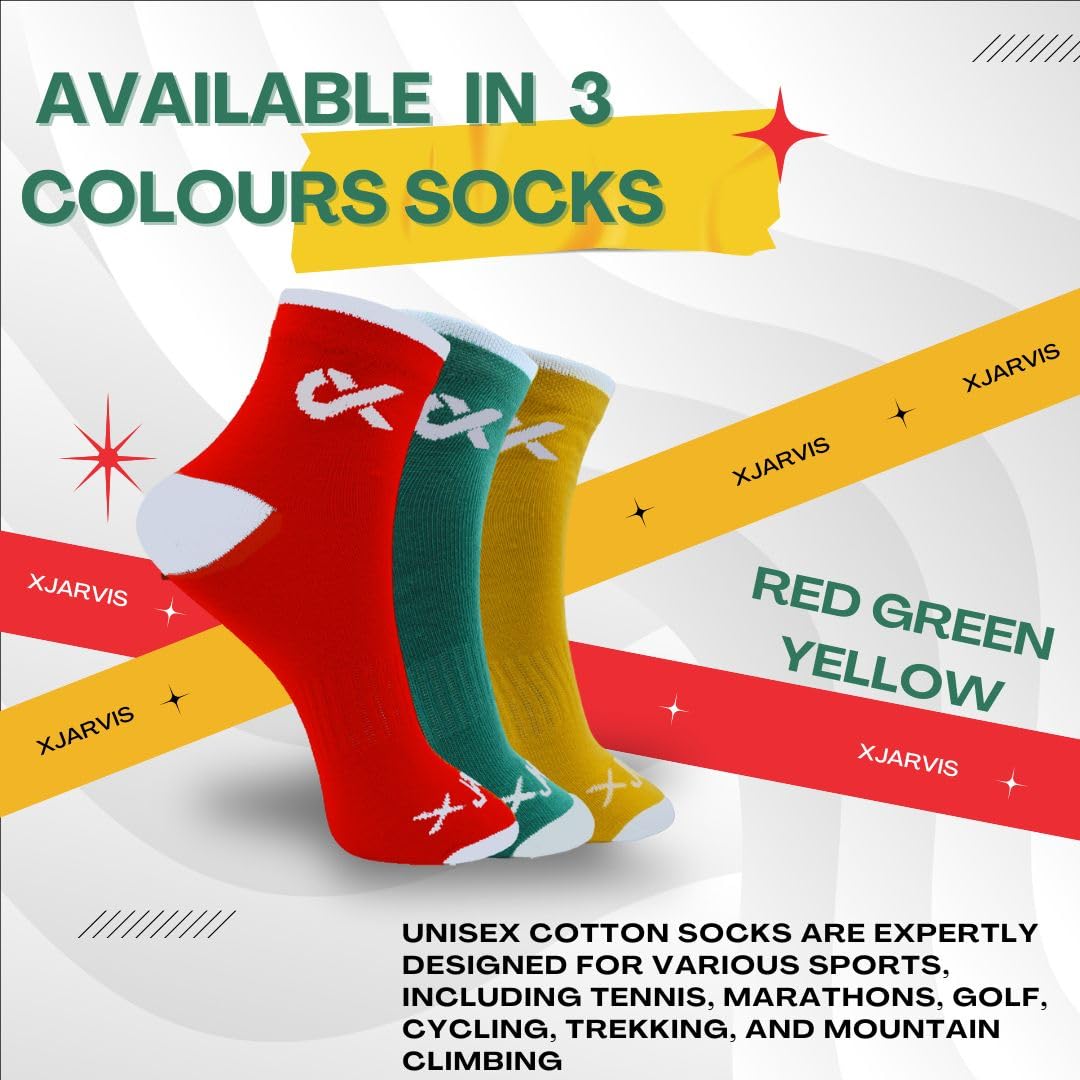 Xjarvis Moscow Ankle Socks For Men And Women  Moisture-Wicking, Ultimate Comfort, Odor Free, Breathable & Perfect For Gym Wear A
