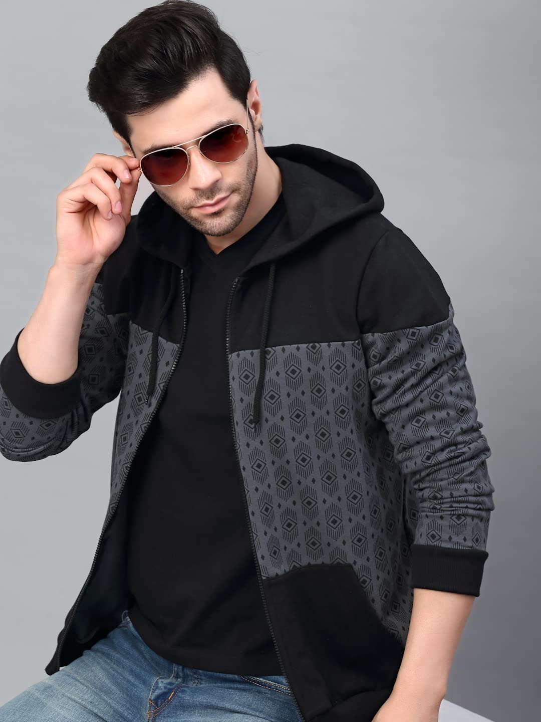 RIGO Mens Regular Jacket (SW07221125_Dark Grey